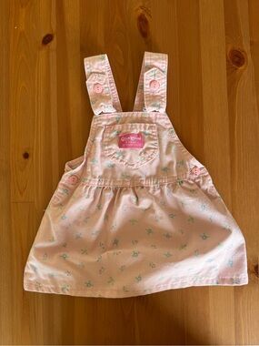 OshKosh B'gosh Pink Floral Overall Dress